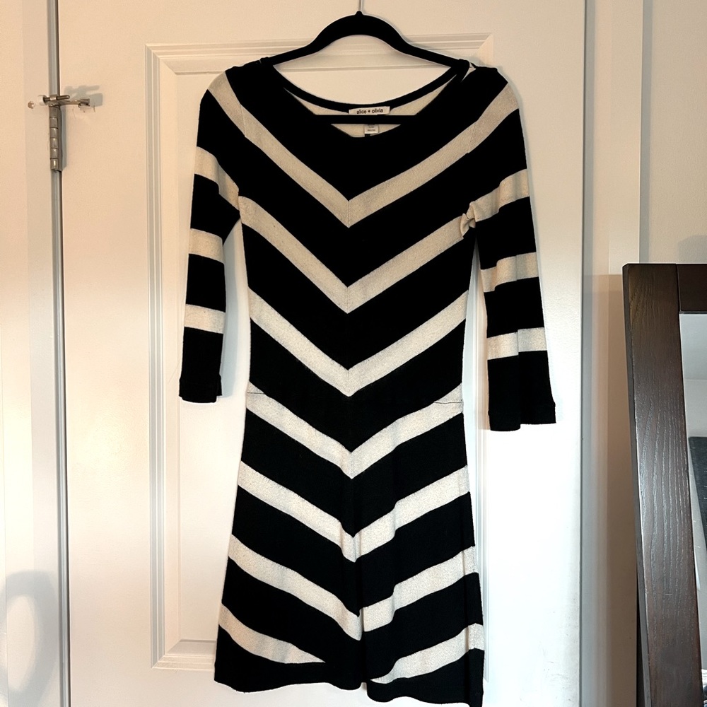Alice + Olivia Striped Sweater Dress